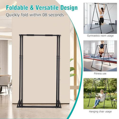 Generic Foldable Free Standing Multifunctional Exercise Rack 771.6LBS Capacity Portable Pullup Bar Station for Home Gym