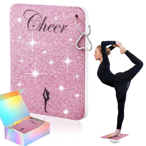 Flyer Cheer Stand for Cheerleader Balance and Flexibility Core Strength Training Boards for Standing Practice, Cheer Balance Trainer Equipment - color: Pink