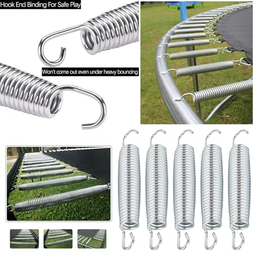 6 Pack Trampoline Springs Replacement 5.5 Inch Heavy Duty Stainless Steel Fitness Rebounder Extension Spring for Outdoor Trampolines Recreational Indoor Exercise Trampoline Mini Trampoline