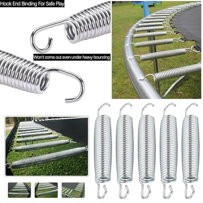 6 Pack Trampoline Springs Replacement 5.5 Inch Heavy Duty Stainless Steel Fitness Rebounder Extension Spring for Outdoor Trampolines Recreational Indoor Exercise Trampoline Mini Trampoline