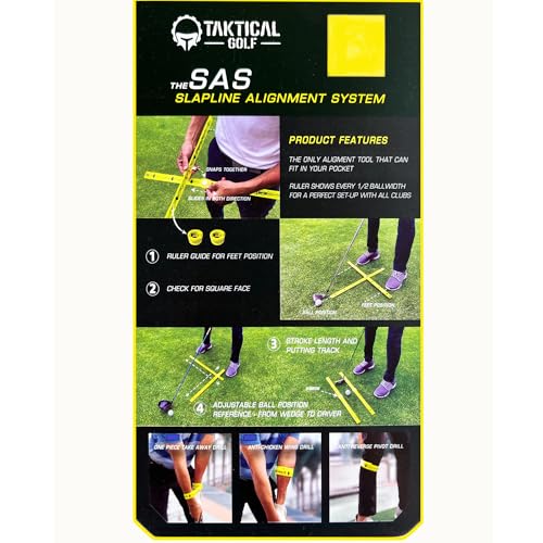 Compact Golf Alignment Sticks & Swing Aid – Pocket-Sized Modular Ruler System to Fix Slice, Takeaway, Stance, Putting & Posture | Indoor & Outdoor Golf Training Tool