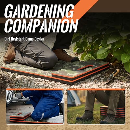 Foldable EVA Utility Mat with Handle, Heavy Duty Mechanic Mat for Kneeling, Workouts, Garages, Gardening, Camping, Picnics, Outdoor Adventures and Home Gyms, Mechanic Kneeling Pad Mechanics Mat-Camouflage - color: camouflage