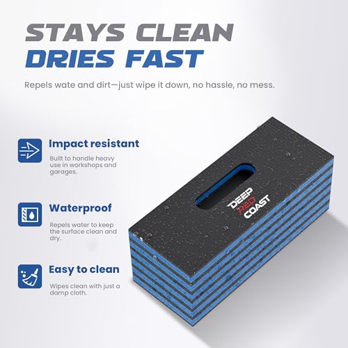 Foldable EVA Utility Mat with Handle & Strap, 47" × 15.8" High Density EVA Foam Kneeling Pad for Garage Work, Workshop Repair, Yard Tasks, Gardening