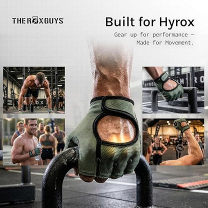 Gloves for Hyrox | Competition & Training | Lightweight, Sweat Wicking, Grip Gloves with TRG-Hex Palm Cushioning | Anti-Slip for Ski Erg, Sled Pull, Farmers Carry - size: X-Small
