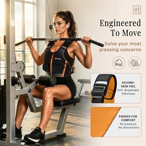 Fitness Equipment - Adjustable Weighted Vest, Workout for Walking, Running, Rucking, Strength Training & Cardio, Reflective Slim Fit for Women & Men, Home Gym Exercise Gift
