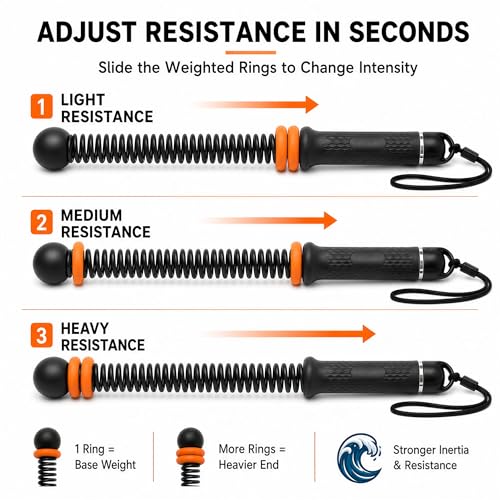 Ropeless Battle Ropes 2-Pack, Cordless Weighted Battle Rope with Adjustable Resistance, Portable Home Gym Workout Equipment for HIIT & Strength Training, Men & Women