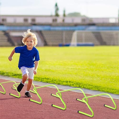 SRNSAEB Kids Adjustable Hurdle 20 15 10 8 6 5 Pcs, Rotatable Pediatric Hurdles with Portable Carry Strap, Park/Backyard/Home Agility Training Equipment Hurdle Set for Students/Preschoolers(5pcs)