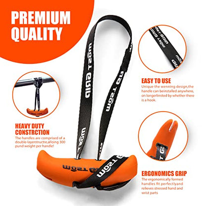 MOST Neutral Grip Pull Up Handles for Home Gym Workout, Ergonomic Pull Up Grips with Non-Slip for T-bar Row