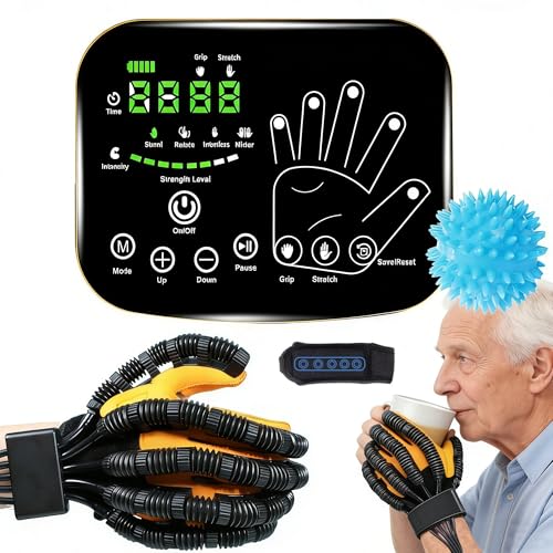 7th Gen Rehabilitation Robot Gloves, Stroke Therapy Equipment, Hand Robotic Rehabilitation Device, 4 Modes, Adjustable Intensity, Touch Panel. Perfect Gifts for Stroke Patients with Hand Impairment - size: Right hand-S
