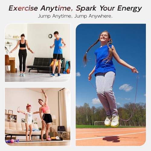 Jump Rope with silicone handle,Tangle-Free Jump Rope with Dual Bearing System,Ultra-Smooth for Fitness & Training - color: green