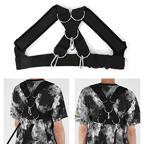 Weight Bearing Shoulder Strap, Nylon Resistances Strength Training Shoulder Bands Pulling Sled Harness Vest Bands with Pulling Strap for Football Workout