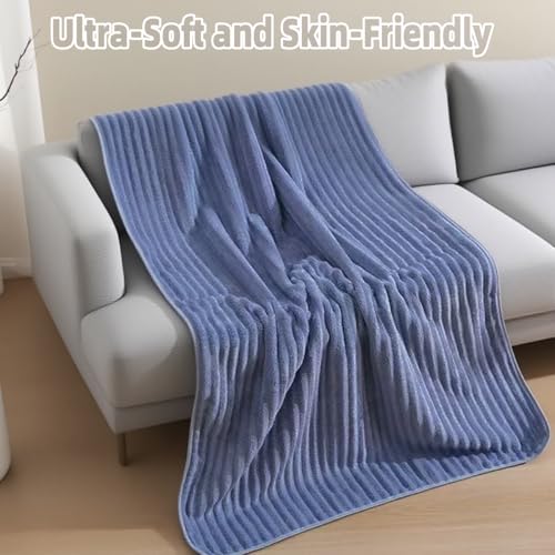 10 PCS Rainbow Coral Fleece Towels Set - Super Absorbent,Extra Large Size, Cost-Effective(Milk White, Deep Blue, Coffee, Pink, Gray)