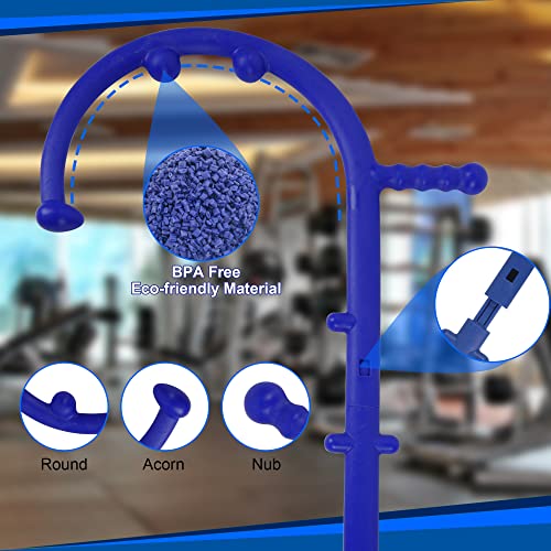 Massage Trigger Point Cane, Body Deep Tissue, Handheld Back, Neck, Shoulder, Leg and Feet Massager Rod, Muscle Release Tool Self Massage Hook Cane Gifts for Women & Men, Blue - color: Blue