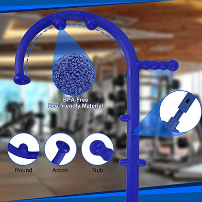 Massage Trigger Point Cane, Body Deep Tissue, Handheld Back, Neck, Shoulder, Leg and Feet Massager Rod, Muscle Release Tool Self Massage Hook Cane Gifts for Women & Men, Blue