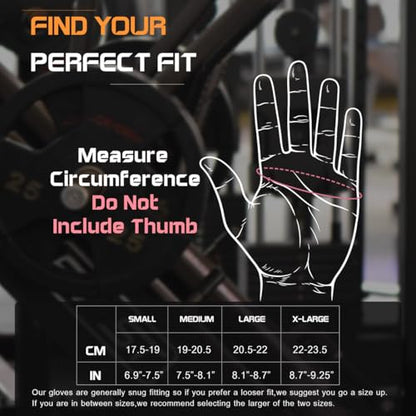 sunnex Workout Gloves for Women - Breathable Weight Lifting Gloves with Non-Slip Silicone Padding, Fingerless Gym Gloves for Cycling, Rowing, Pull Ups & Training (4 Sizes)