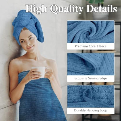 Microfiber Bath Towel 35x70in - Ultra Soft Quick Dry, Lightweight for Gym, Spa, Travel | Hotel Grade & Multi-Use| Single Pack - color: Blue, size: 35*70 Inches