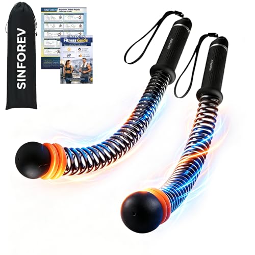 Ropeless Battle Ropes for Home Gym, Weighted Cordless Battle Ropes for Full Body Strength Building, HIIT and Cardio Training, Portable Workout Equipment with Adjustable Resistance for Men & Women
