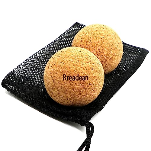Cork Massage Balls for Fascia Release After Exercise, Yoga,Trigger Point Therapy, Relax Muscles, and Relieve Stress,Set of 2 Classic 2.4 Inch Cork Massage Balls - color: Cork-round