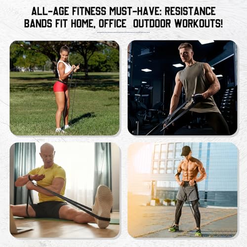 20 Pcs 4 Sets Resistance Bands 5 Levels Pull up Assistance Bands Long Heavy Duty Exercise Workout Band Straps for Working Out Muscle Training Physical Therapy Muscle Training Men and Women