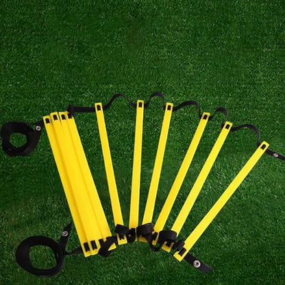 Agility Ladder Footwork Exercise Ladder Speed Training for Sports with Portable Design for Football Basketball Tennis Soccer Fitness Home Gym - size: 4 Meters and 8 Rung