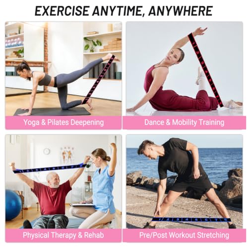 3PCS Stretch Strap,Fitness Resistance Band for Stretching and Yoga