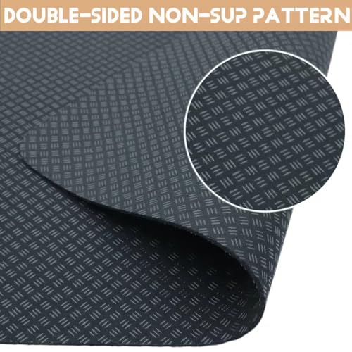 Upgraded Double-Sided Non-Slip Workout Mat, Stepper Exercise Machine & Under Desk Mini Elliptical Exercise Equipment, Anti-Slip Exercise Mat for Ellipse Leg Exerciser While Sitting