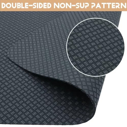 Upgraded Double-Sided Non-Slip Workout Mat, Stepper Exercise Machine & Under Desk Mini Elliptical Exercise Equipment, Anti-Slip Exercise Mat for Ellipse Leg Exerciser While Sitting