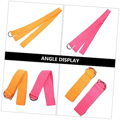 Happyyami 2pcs Yoga Stretching Belt Yoga Bands Resistance Straps Glute Bands Exercise Resistance Bands Training