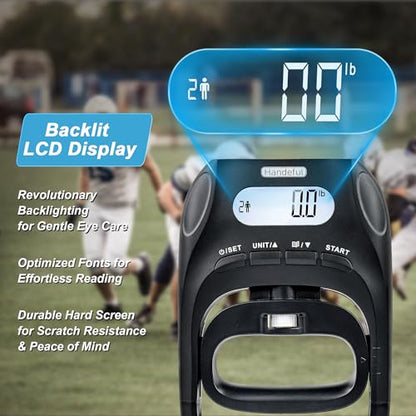Grip Strength Tester Trainer - Dynamometer Handgrip Measurer Meter, Handheld Strengthener Exerciser for Sports, School, and Home Use