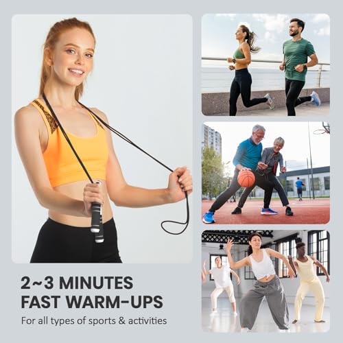 Digital Jump Rope with Smart Counter & Timer - Adjustable Speed Skipping Rope for Fitness, Weight Loss, Boxing, MMA - Tangle-Free Ball Bearings & Anti-Slip Handles for Men, Women, Kids.(Check 2026 New Evolution for 3s Rope Swap)