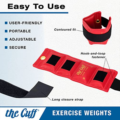 The Cuff Original Adjustable Ankle and Wrist Weight for Training, Dance, Running, Cardio, Aerobics, Toning, and Physical Therapy for Men and Women, 10 lb, Brown