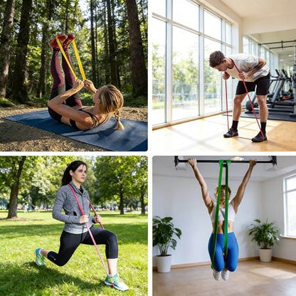 TPE Resistance Band, Heavy Duty Loop Design, Thick Non-Slip Elastic for Pull-Up Assistance, Strength Training and Yoga