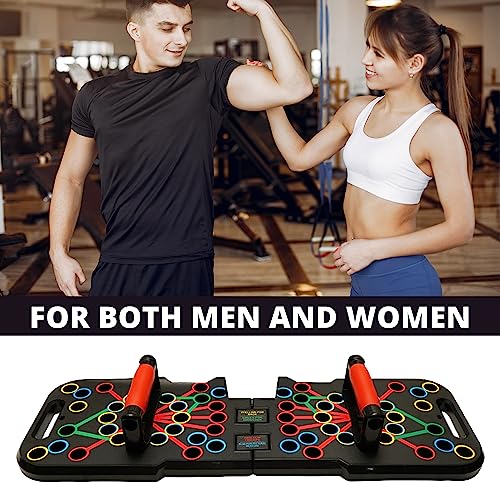 Push Up Board For Men & Women - Foldable Pushup Board For Home Gym & Office - 60+ Color Code With Multi-Functional Home Workout Equipment - ACTIVE APEX