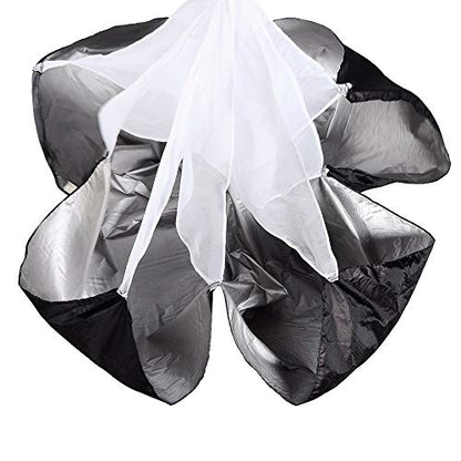 Running Speed Training,2 Umbrella Speed Chute,Resistance Parachute,Training Parachute,Running Parachute for Adul,Black