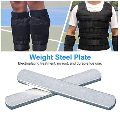 Load Bearing Steel Plates, Steel Plates for Weighted Vest, Loading Leg Guards Adjustable Weight Vest Plate, Strength Training Plates for Fitness Exercise for Men Women