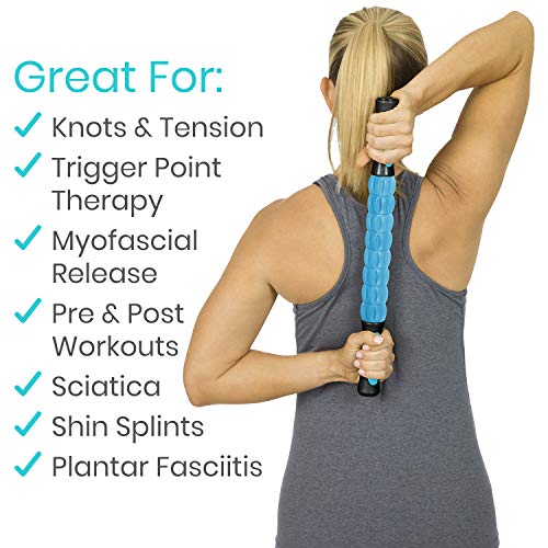 Vive Massage Stick Roller for Muscle, Back, Legs - Deep Tissue Body Fascia