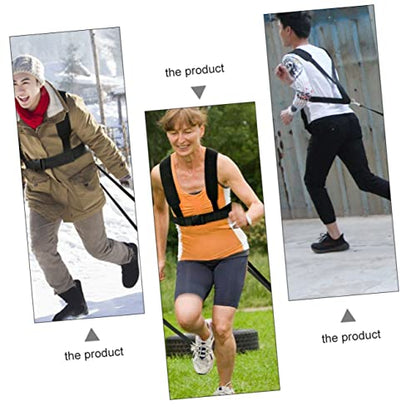 2pcs Weight Bearing Shoulder Straps Resistance Belt for Fitness Training Metal Buckles Lightweight Sled Harness for Running Speed Strength Workout