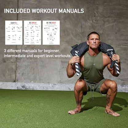 Elite Sports Bulgarian Canvas Bag, Fitness Canvas MMA Gym Cross Workout Training Sandbag 17, 25, 33, 45 lbs (UNFILLED)