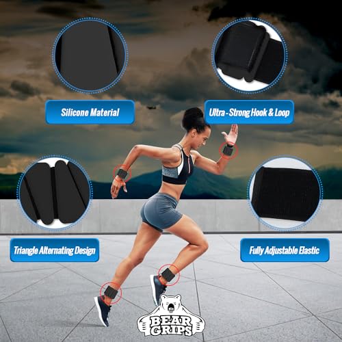 Bear Grips Wrist and Ankle Weight - Resistance Home Gym Equipment Workout Straps for Men and Women - Workout Equipment Wearable Weights Adjustable Dumbbells for Yoga, Walking, Pilates