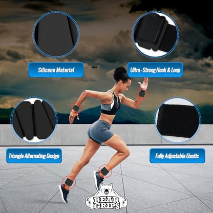 Bear Grips Wrist and Ankle Weight - Resistance Home Gym Equipment Workout Straps for Men and Women - Workout Equipment Wearable Weights Adjustable Dumbbells for Yoga, Walking, Pilates