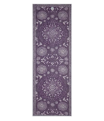 Manduka Yogitoes Hot Yoga Mat Towel - 71" | Moisture Activated Grip | Patented Silicone Nubs | Highly Absorbent, Durable & Easy Care | Made from Recycled Materials | 71 x 24 Inches | Geija Purple