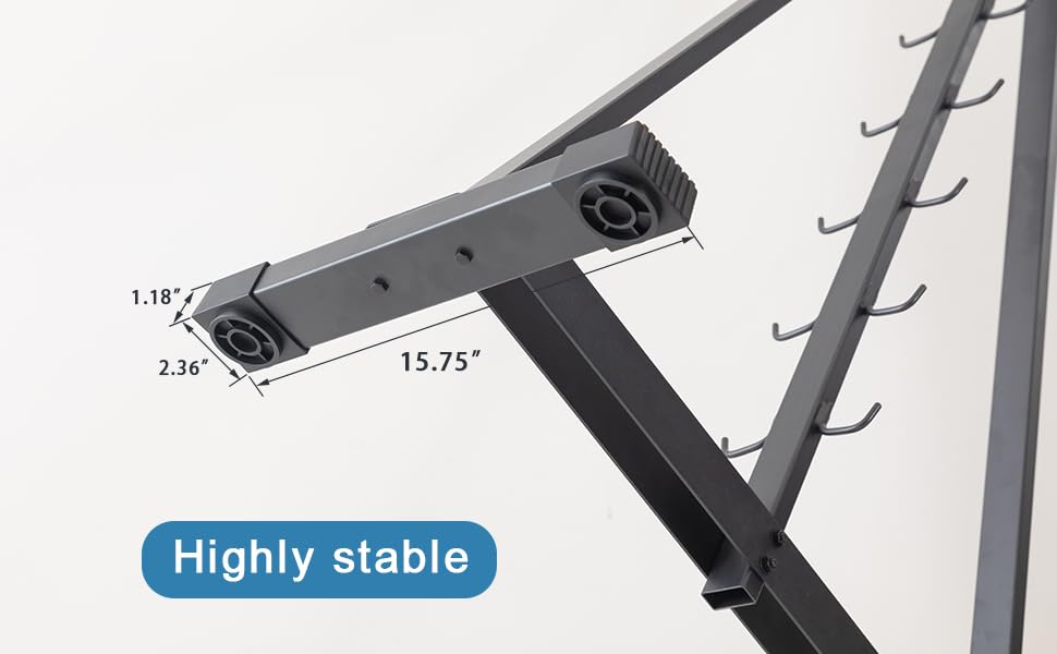 LAT Pulldown Storage,LAT Bar Organizer,LAT Pulldown Attachments.Attachment Storage Rack for Mag Grip - Home Gym Fitness Heavy Duty A-Frame Stand and Gym Wall Storage.（Pay attention to the spacing between hooks when hanging items）