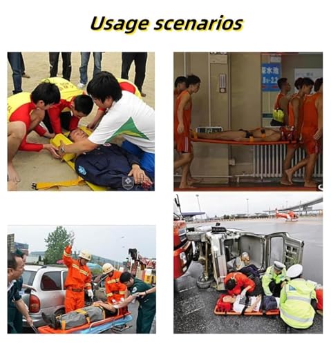 Foldable Spine Board Stretcher Backboard, Portable Backboard Immobilization System, Lightweight PE Plastics Ambulance Stretcher, for Patient