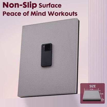 Balance Pad- High-Density Foam Cushion Mat for Yoga, Exercise & Fitness, Non-Slip Stability Trainer for Core Workouts, Thick Foam Balance Board (19.7×15.7×2.4 in)