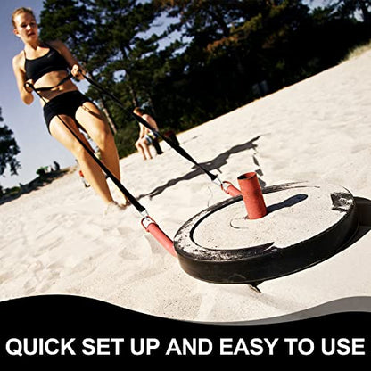2 Pcs Strap for Weighted Sled Training Workout Equipment Nylon Sled Harness Pulling Belt Trainer Pulling Straps Allow 2 Point Attachment for Improving Speed Endurance Strength