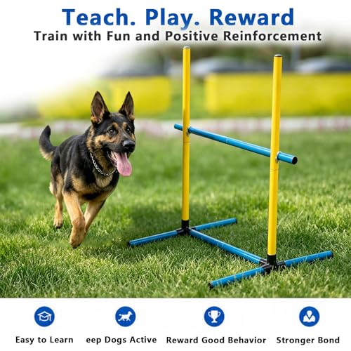 2-Pack Adjustable Dog Agility Hurdles for Small & Medium Dogs - color: SLV-Hurdle 2