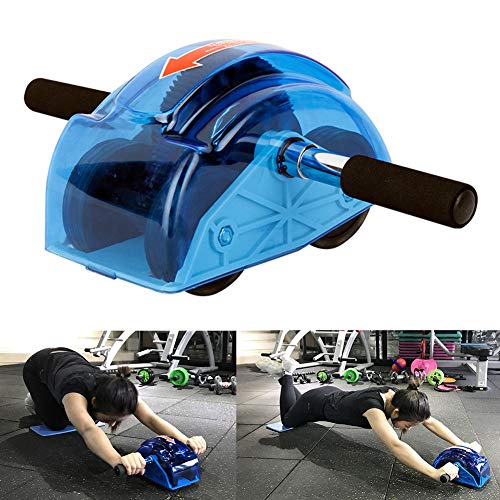 Ab Roller for Abs Workout Abdominal Exercise Rollers, Abdominal Roller 4 Wheels Muscle Exerciser Fitness Training Rollers, for Men Women Gym Exercise Fitness