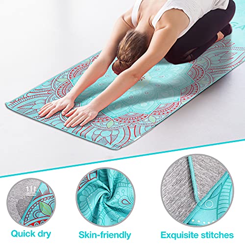 MoKo Yoga Towel, Non-Slip Hot Yoga Mat, 74.4 x 27.4 in - color: Lotus