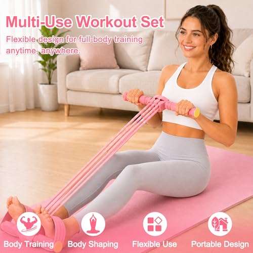 Adjustable Thai Natural Rubber Band for Abs, Arms, Waist & Legs, Home Workout Equipment
