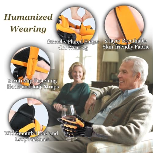 7th Gen Rehabilitation Robot Gloves, Stroke Therapy Equipment, Hand Robotic Rehabilitation Device, 4 Modes, Adjustable Intensity, Touch Panel. Perfect Gifts for Stroke Patients with Hand Impairment - size: Right hand-L
